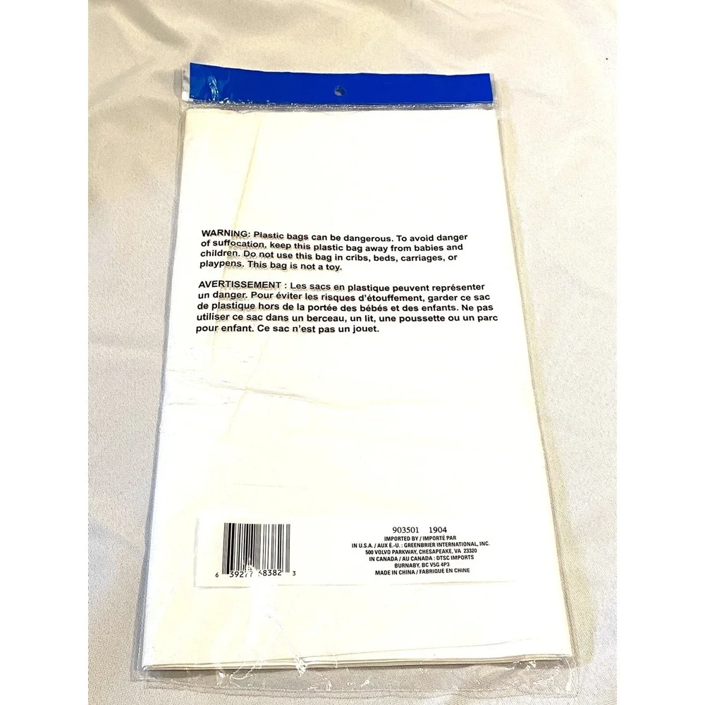 party white plastic rectangle table cover 54 X 108 inches